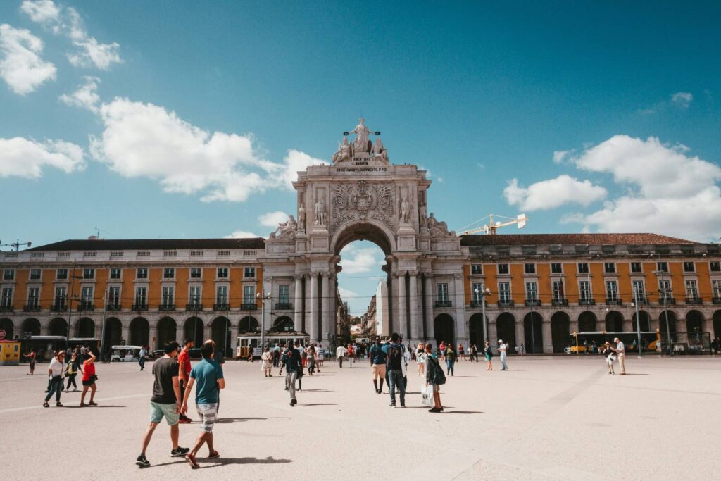 Scatto Piazza del commercio, Lisbona, Portogallo- Viaggio sostenibile in Portogallo